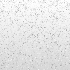 Grey vector Christmas background with falling stars.