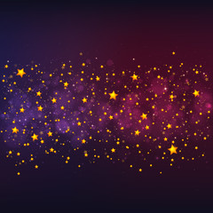 Vector Christmas background with gold stars