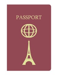 Tour Eiffel sur un passeport