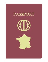 Carte de France sur un passeport
