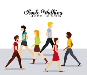 people walking design 