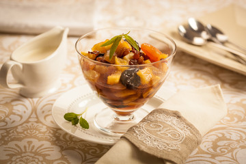 Christmas compote dessert