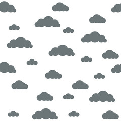 Baby vector seamless pattern. Light fun sky print for textil.