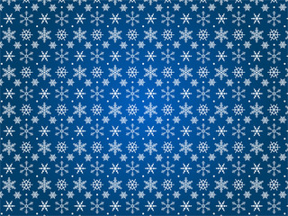 snowflakes pattern on blue background