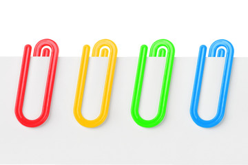 Obraz premium Colourful Plastic Paper Clips