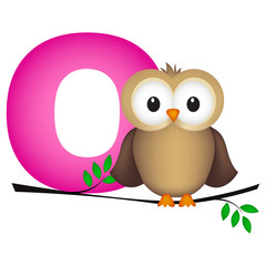 Animal alphabet letter O