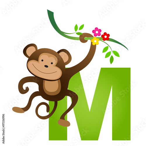 "Animal alphabet letter M" Stock image and royalty-free vector files on