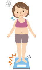 ダイエット　中年女性　体重オーバー