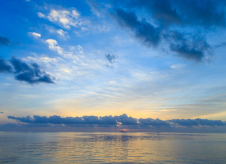 sunset at Maldivian beach