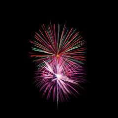 Fototapeta premium Colorful fireworks light on the sky