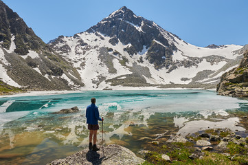 Naklejka premium Beautiful summer landscape, Altai mountains Russia.