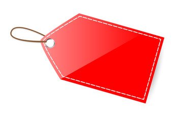 Red Shining Blank Tag
