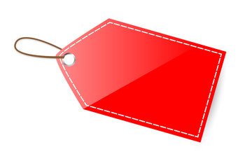 Red Shining Blank Tag

