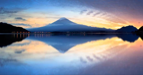 Papier Peint photo Lavable Mont Fuji Kawaguchiko lake