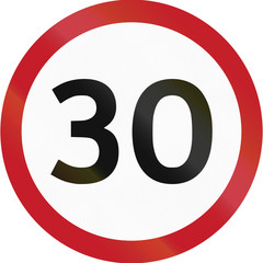 Road sign in the Philippines - 30 kph speed limit sign in the Philippines