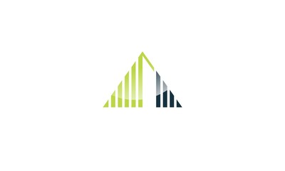  triangle line pyramid business logo
