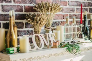 Буквы на камине