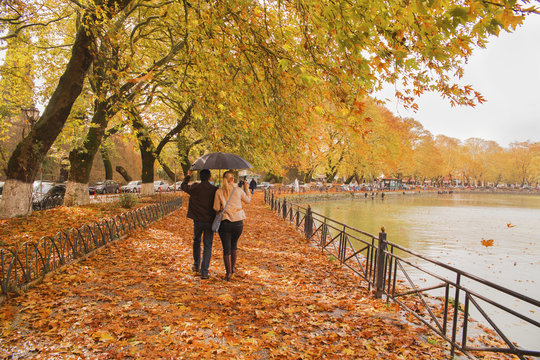 Ioannina city autumn, Greece