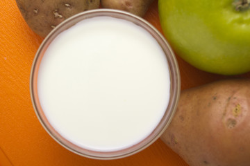 Ingredients for the sauce of sour cream