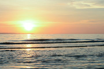 Beautiful sunset above the sea