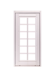 White metal window isolated on a white background