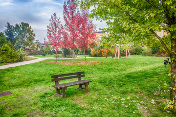 bench in gardens