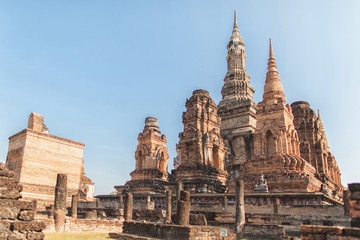 Obraz premium Sukhothai historical park at Sukhothai province in Thailand