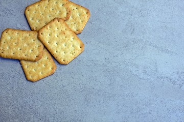 Tasty biscuits isolated on tile surface background - Biscuit Texture Closeup Details
