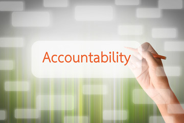 Human hand write on the screen