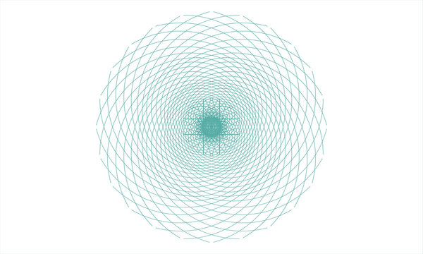 Fibonacci Circle Art Green Nature Spirals
