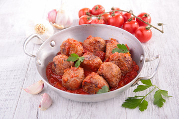 meatball and tomato sauce