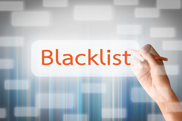 Human hand write on the screen