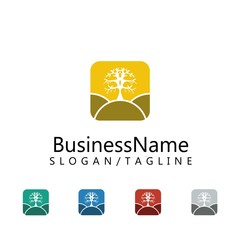 Environmental Nature Landscape logo icon Vector