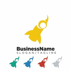 Rocket logo icon Vector