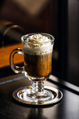 coffee with whipped cream