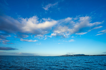 Blue sky and ocean