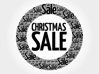 Fototapeta premium Christmas SALE words cloud, business concept background