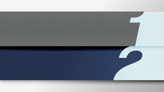 Two chapter number bar front intro page for presentation, powerpoint template(included alpha)