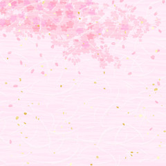 桜　和紙風テクスチャ