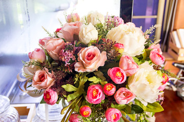 Beautiful fresh pink roses 