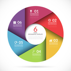 Vector circle template for business infographics