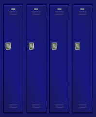 School or changing sport room lockers. 