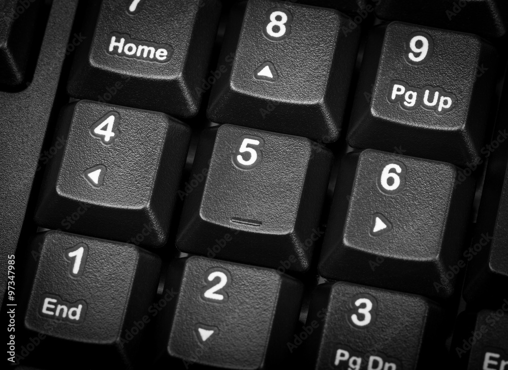 Poster Electronic collection - numeric keypad on the computer keyboard.
