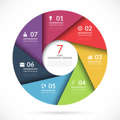 Vector circle template for business infographics