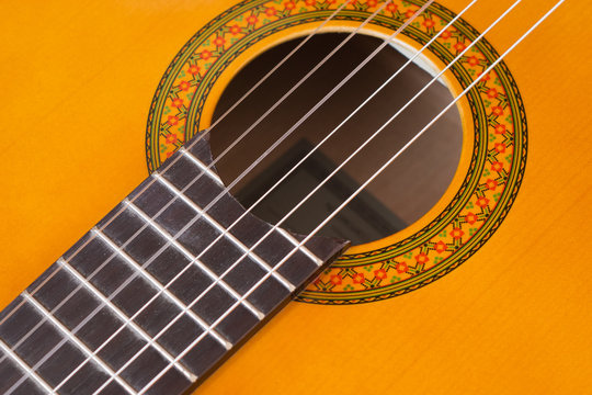 Detail of acoustic guitar