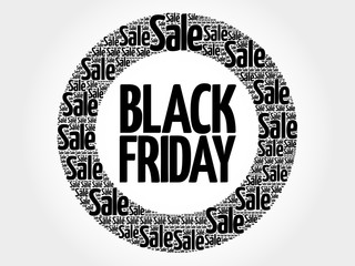 Black Friday Sales words cloud, business concept background