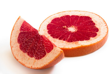 Fototapeta na wymiar sliced grapefruit