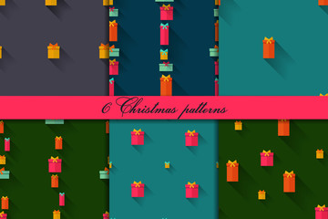 seamless patterns with gifts
