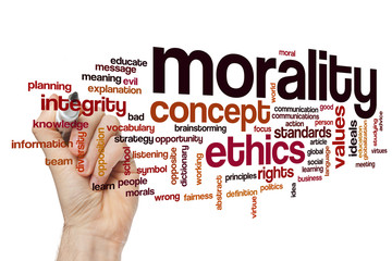 Morality word cloud concept