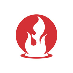 Simple Flame Fire Bonfire Torch Icon
